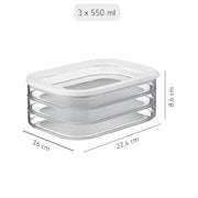 Fridge containers for deli meat and cold cuts, airtight with lids, 18.6oz, 24 pack, BPA-free.