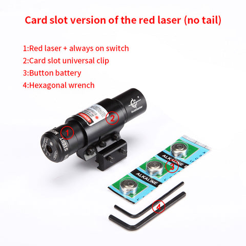 Mini Infrared Laser Sight Adjustable Red Laser Sight Up And Down, Left And Right, Card Slot Width Interchangeable