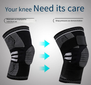 Strap support sports knee pads silicone shock absorption protection knee automatic closure outdoor sports