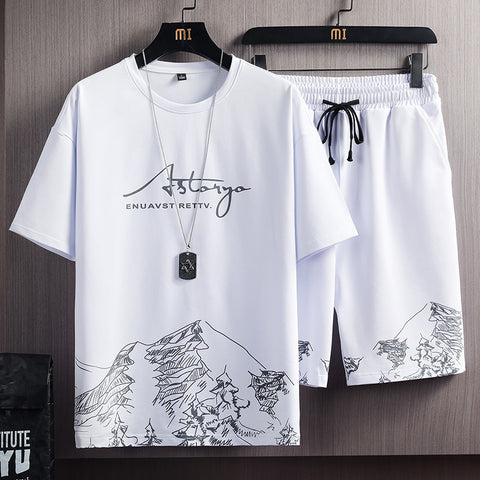 Men Shorts Sets Customized Men Summer Shirt Short Sets Beach short sleeve T-shirt and shorts suit