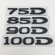 Suitable for Tesla MODEL3 S X Y 75D 85D 90D 100D displacement tail label metal car sticker