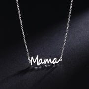 Cut titanium steel hollow Mama pendant 304 stainless steel necklace