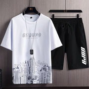 Men Shorts Sets Customized Men Summer Shirt Short Sets Beach short sleeve T-shirt and shorts suit