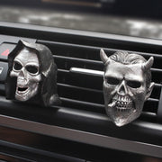 Death Skull Aromatherapy Plugin Resin Ghost Mask Car mounted Aromatherapy Clip Decoration