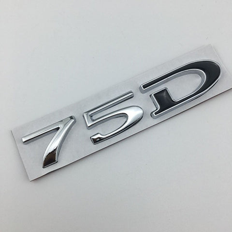 Suitable for Tesla MODEL3 S X Y 75D 85D 90D 100D displacement tail label metal car sticker