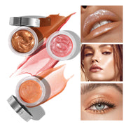 Pudaier 10-color liquid blush eyeshadow brightens lips and cheeks to contour naturally with fine glitter highlights