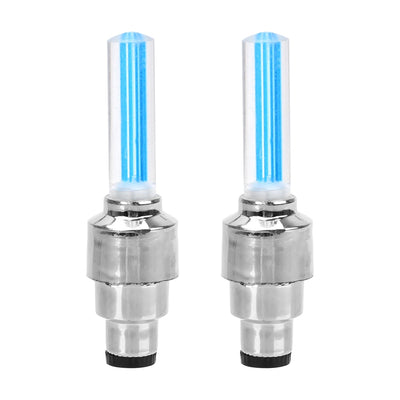 FORAUTO 2PCS Car Wheel LED Light Motocycle Bike Light Tire Valve Cap Decorative Lantern Tire Valve Cap Flash Spoke Neon Lamp