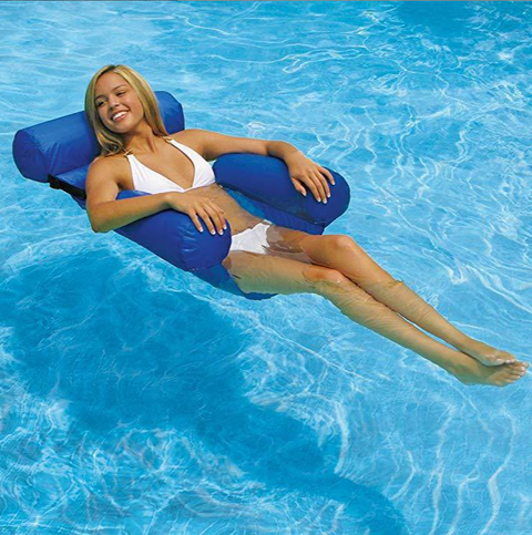 Inflatable floating row floating chair backrest recliner floating bed sofa